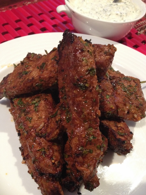 Moroccan Barbecued Lamb with Minted Yoghurt
