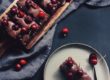 Coconut & dark chocolate cherry tart