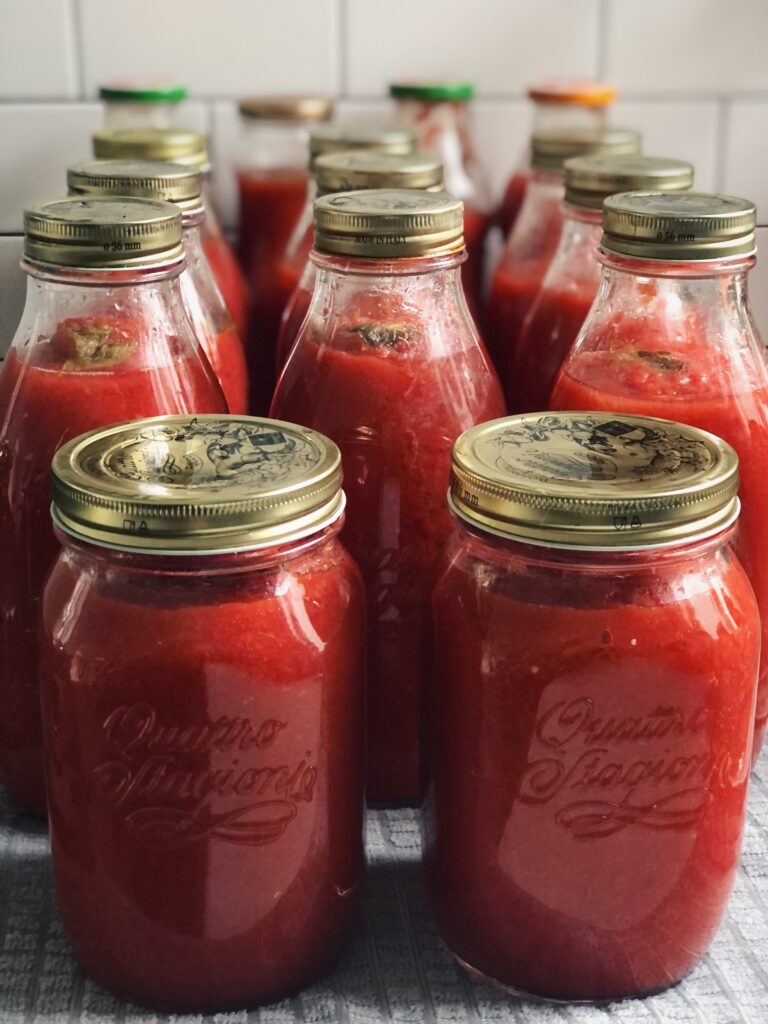 Sunday, 25th February
10am till 2pm
$200
It's the season for preserving TOMATOES! In this workshop, you will learn how to preserve tomatoes in traditional Italian ways: Salsa di Pomodori (Tomato Passata), Pomodori Pelati (Bottled Peeled Tomatoes), and other tomato preserving products . You will no longer need to purchase tinned tomatoes or bottled tomato passata. You will be thrilled at how easy & simple it is to preserve and produce these wonderful tomato products.TO BOOK USING GIFT VOUCHER: Please email angela@thevillagecooks.com.au with your contact details and voucher number. Angela will reply with booking confirmation or if extra payment is required. READ MORE BELOW