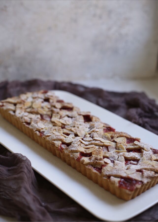 Rhubarb & Strawberry Crostata