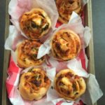 Mushroom, Bacon & Cheese Pizza Scrolls